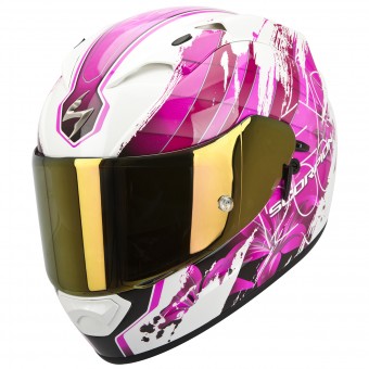 Casque Integral Scorpion EXO 1200 Air Lilium Weiß Rosa Casque Integral Scorpion EXO 1200 Air Lilium Weiß Rosa