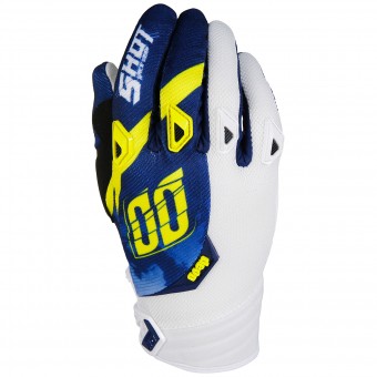 Cross Handschuhe SHOT Devo Squad Blue Yellow White Cross Handschuhe SHOT Devo Squad Blue Yellow White