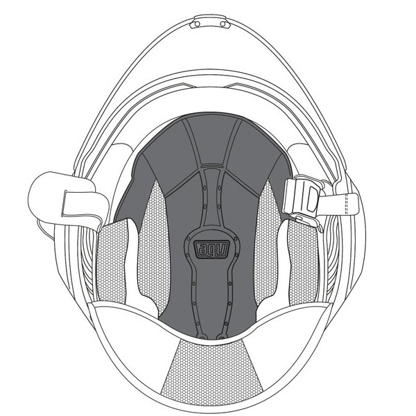 Helm-Innenfutter AGV Fluid Haube