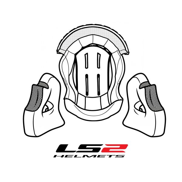 Helm-Innenfutter LS2 Innenausstattung Komplett Fluo Gelb Fast II Mini MX437