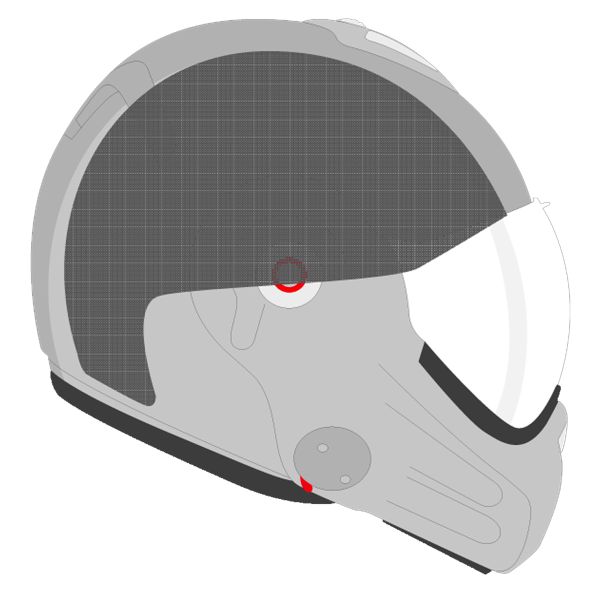 Helm-Innenfutter Roof Haube RO32 Desmo 3 Carbon