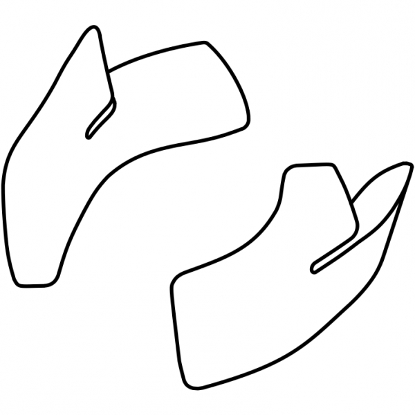 Helm-Innenfutter Roof Wangenpolster-Set RO200 Carbon ECE 22.06