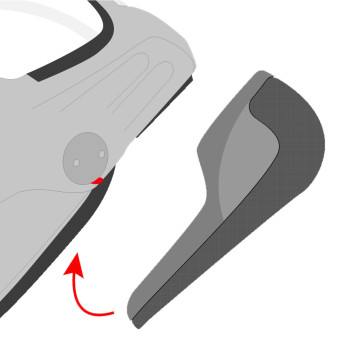 Helm-Innenfutter Roof Wangenpolster-Set RO32 Desmo 3 Carbon