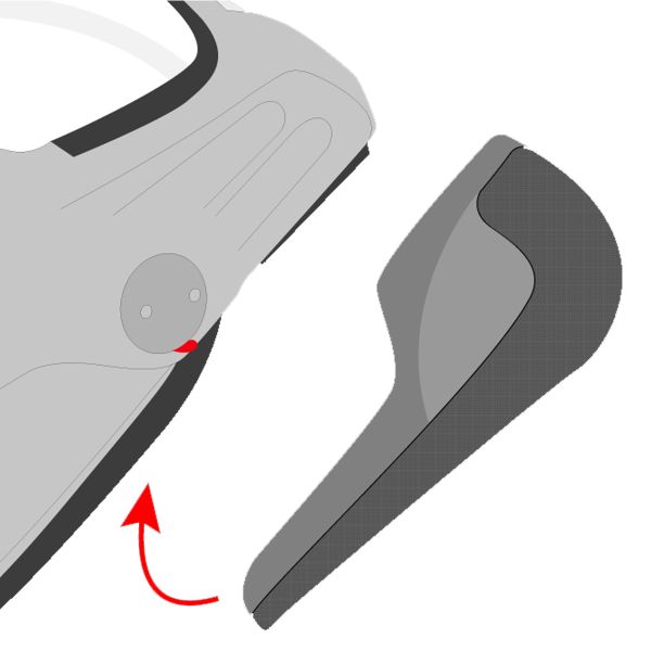 Helm-Innenfutter Roof Wangenpolster-Set RO32 Desmo 3 Carbon