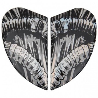 Helm-Ersatzteile ICON Abdeckung Drehscheibe Airmada Bioskull Chrom Helm-Ersatzteile ICON Abdeckung Drehscheibe Airmada Bioskull Chrom