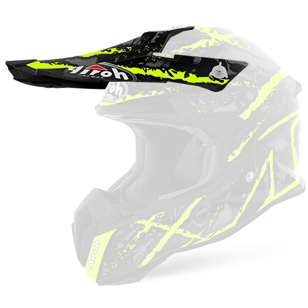 Helm-Ersatzteile Airoh Helmschirm Terminator 2.1 Yellow Matt black