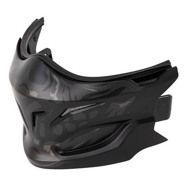 Helm-Ersatzteile Scorpion Exo Combat Skull Maske Schwarz Silber Helm-Ersatzteile Scorpion Exo Combat Skull Maske Schwarz Silber