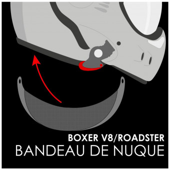 Helm-Ersatzteile Roof Nackenpolster Boxer V - V8 Helm-Ersatzteile Roof Nackenpolster Boxer V - V8