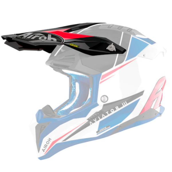 Helm-Ersatzteile Airoh Mu¼tze Aviator 3 Push blue red gloss