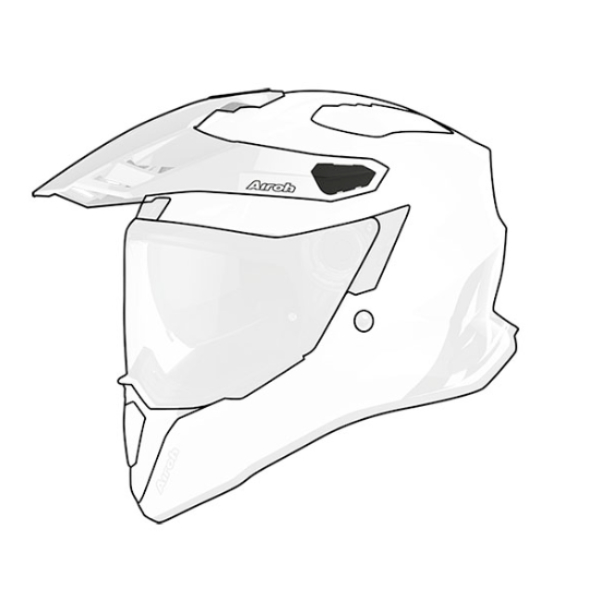 Helm-Ersatzteile Airoh Commander Red Gloss Peak