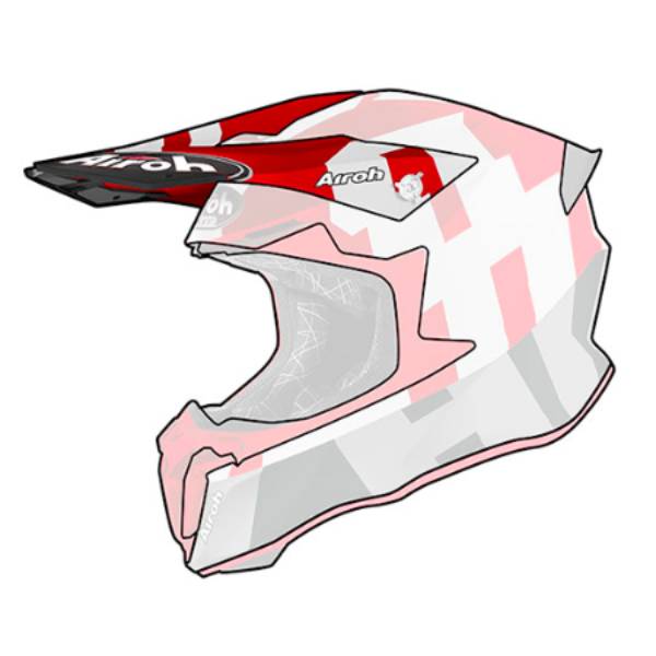 Helm-Ersatzteile Airoh Mu�¼tze Twist 2.0 Frame Red Matt