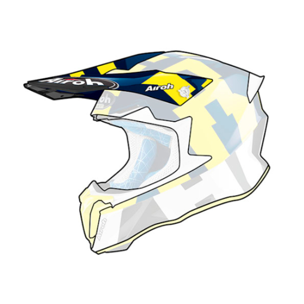 Helm-Ersatzteile Airoh Visiere Twist 2.0 Frame Blue Gloss