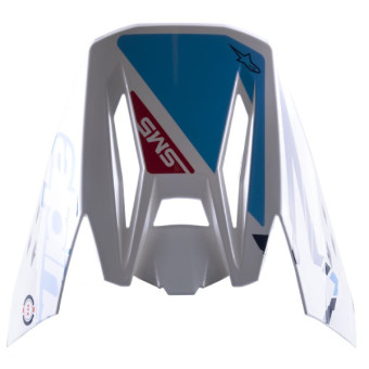 Helm-Ersatzteile Alpinestars Muütze S-M5 Action White cyan dark blue glossy Helm-Ersatzteile Alpinestars Muütze S-M5 Action White cyan dark blue glossy