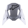 Helm-Ersatzteile Alpinestars Mu¼tze S-M8 Radium 2 Black white glossy