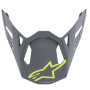 Helm-Ersatzteile Alpinestars Mu¼tze S-M8 Radium Gray yellow fluo matt