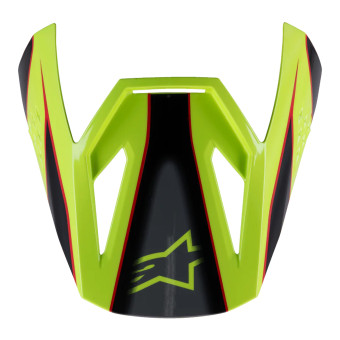 Helm-Ersatzteile Alpinestars S-M3 Fray Visor Red Yellow Fluo Black Glossy Helm-Ersatzteile Alpinestars S-M3 Fray Visor Red Yellow Fluo Black Glossy