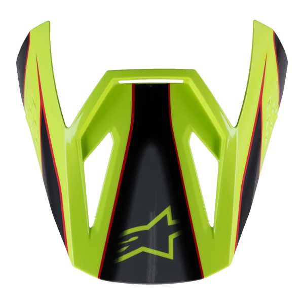 Helm-Ersatzteile Alpinestars S-M3 Fray Visor Red Yellow Fluo Black Glossy Helm-Ersatzteile Alpinestars S-M3 Fray Visor Red Yellow Fluo Black Glossy