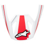 Helm-Ersatzteile Alpinestars S-M3 Heat Visor Red White Black Glossy