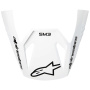 Helm-Ersatzteile Alpinestars S-M3 Radium Visor Black White Gray Glossy