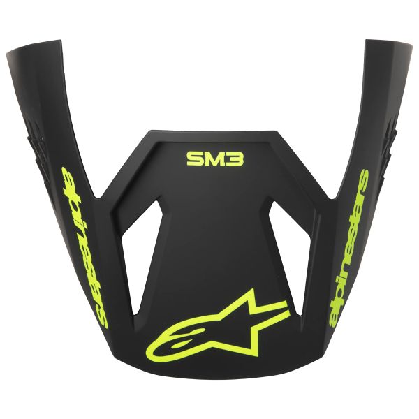 Helm-Ersatzteile Alpinestars S-M3 Radium Visor Gray Black Yellow FL Matt
