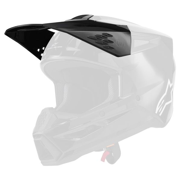 Helm-Ersatzteile Alpinestars S-M3 Solid Bildschirm Black Glossy