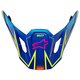 Helm-Ersatzteile Alpinestars S-M7 Cast Visor Blue Pink Yellow Fluo Glossy