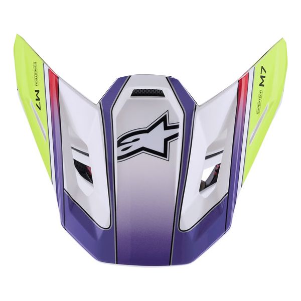 Helm-Ersatzteile Alpinestars S-M7 Fuse Visor Wh Yellow Fluo Purple Glossy