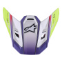 Helm-Ersatzteile Alpinestars S-M7 Fuse Visor Wh Yellow Fluo Purple Glossy