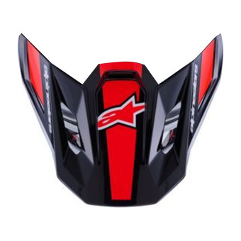 Helm-Ersatzteile Alpinestars S-M7 Rise Visor Black Silver Red Fluo Glossy Helm-Ersatzteile Alpinestars S-M7 Rise Visor Black Silver Red Fluo Glossy