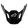 Helm-Ersatzteile Alpinestars S-M7 Solid Visor Black Glossy