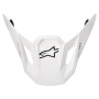 Helm-Ersatzteile Alpinestars S-M7 Solid Visor White Glossy
