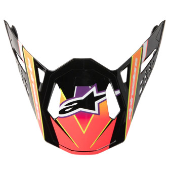 Helm-Ersatzteile Alpinestars Visor S-M10 Era Pink Violet Yellow Fluo Glossy Helm-Ersatzteile Alpinestars Visor S-M10 Era Pink Violet Yellow Fluo Glossy
