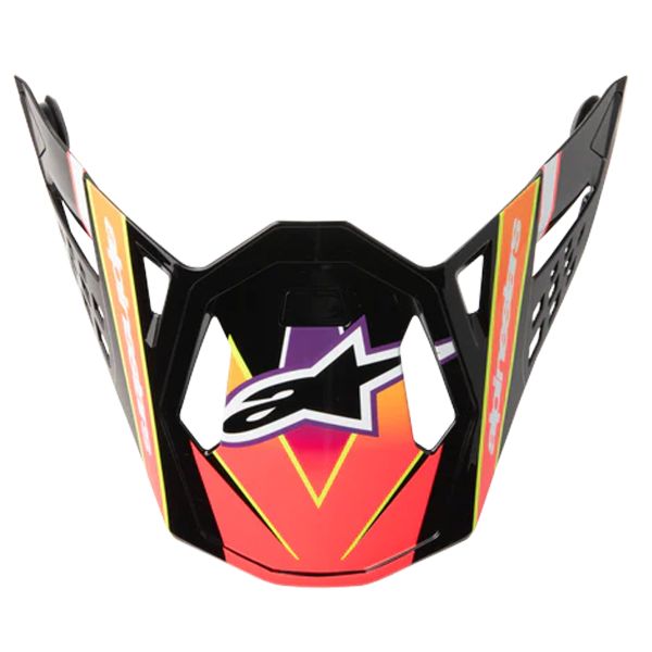 Helm-Ersatzteile Alpinestars Visor S-M10 Era Pink Violet Yellow Fluo Glossy