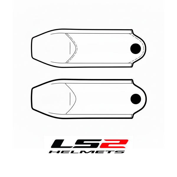 Helm-Ersatzteile LS2 Kinnriemenabdeckung Kid FF812