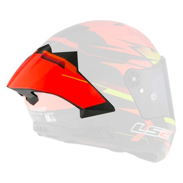 Helm-Ersatzteile LS2 Spoiler Thunder C GP Fire Red Black FF805