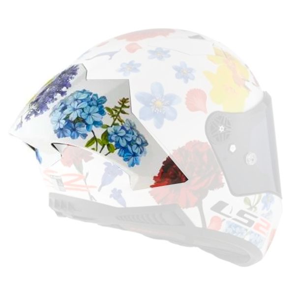 Helm-Ersatzteile LS2 Spoiler Thunder C GP Flowers White FF805