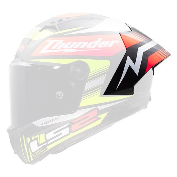 Helm-Ersatzteile LS2 Spoiler Thunder GP Aero Replica Black FF805