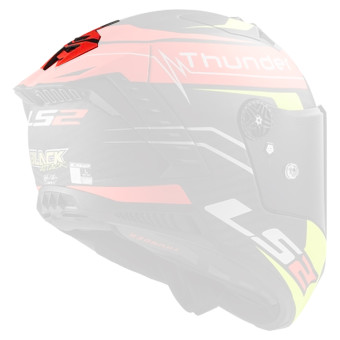 Helm-Ersatzteile LS2 Hintere Bel�ftung Thunder C Attack Matt Red H-V Yellow FF805