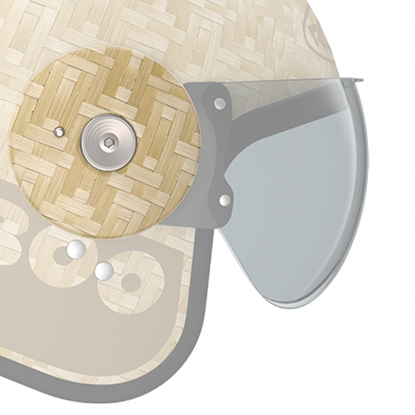 Helm-Ersatzteile Roof Seitenplatten + Schrauben Bamboo RO15