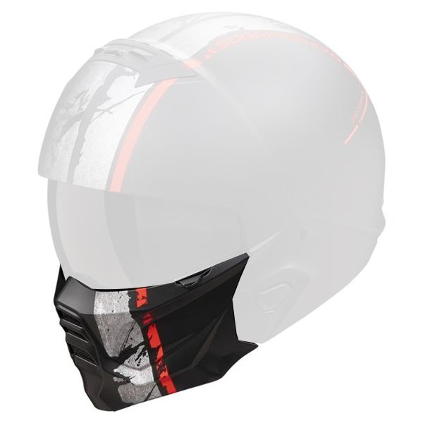 Helm-Ersatzteile Scorpion Exo Combat II Lord Matt Black Red Maske