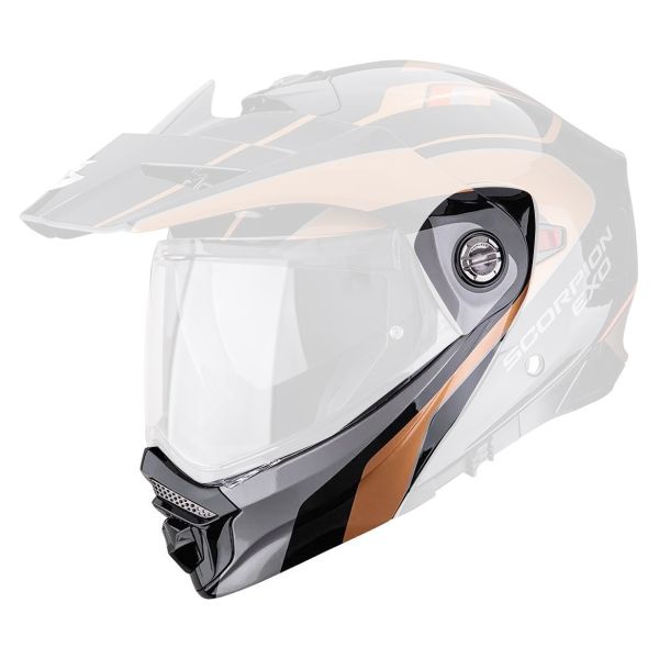 Helm-Ersatzteile Scorpion Kinnhalter ADX-2 Kamps Black Copper