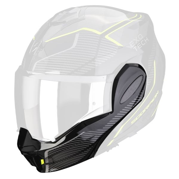 Helm-Ersatzteile Scorpion Kinnhalter Exo Tech Evo Animo Black Neon Yellow