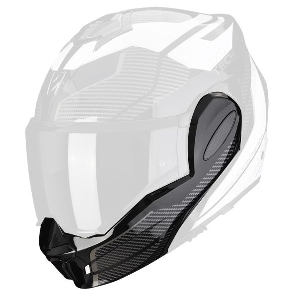 Helm-Ersatzteile Scorpion Kinnhalter Exo Tech Evo Animo Black White