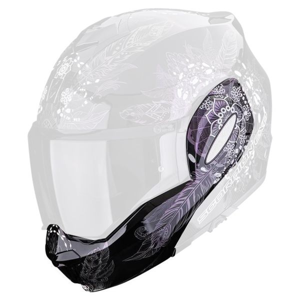 Helm-Ersatzteile Scorpion Kinnhalter Exo Tech Evo Dream Black Chameleon
