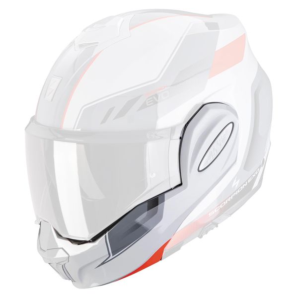 Helm-Ersatzteile Scorpion Kinnhalter Exo Tech Evo Socius Grey Red