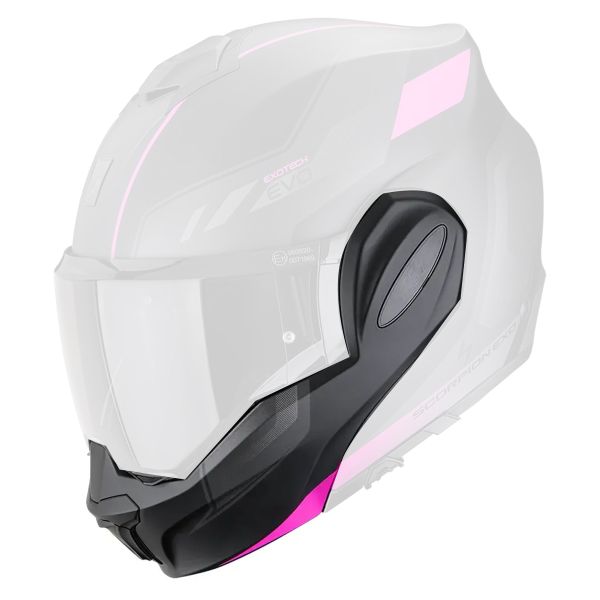 Helm-Ersatzteile Scorpion Kinnhalter Exo Tech Evo Socius Matt Black Pink