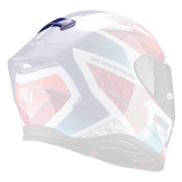 Helm-Ersatzteile Scorpion Ventilation Arriere Exo R1 Air Infini White Blue Red