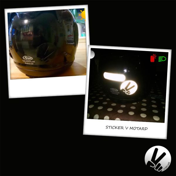 VFLUO Reflektierende Aufkleber V Schwarz