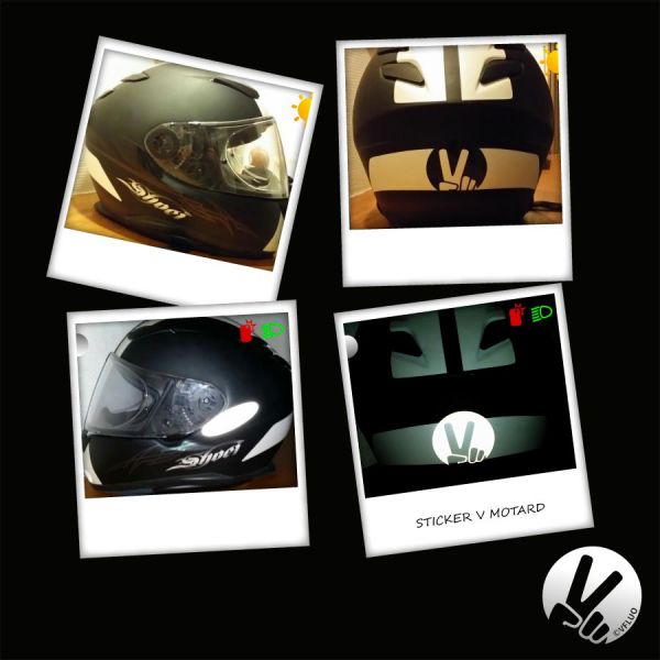 VFLUO Reflektierende Aufkleber V Schwarz