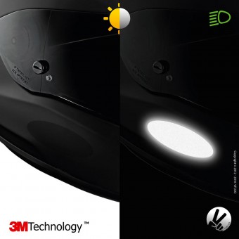 VFLUO Rreflektorstreifen Schwarz Oval